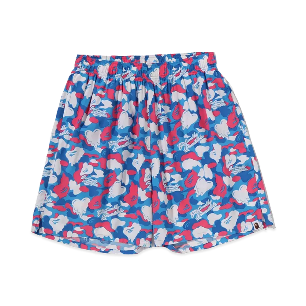 A BATHING APE x EMOTIONALLY UNAVAILABLE Shorts "Blue"