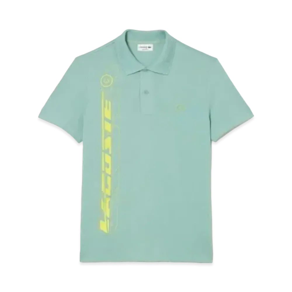 LACOSTE 3D Graphic Print Polo Shirt "Light Green"