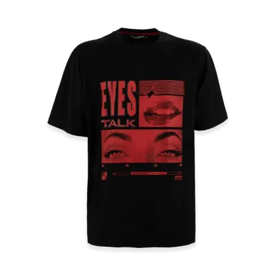 Dolce & Gabbana Eyes Talk T-Shirt "Black/Red"