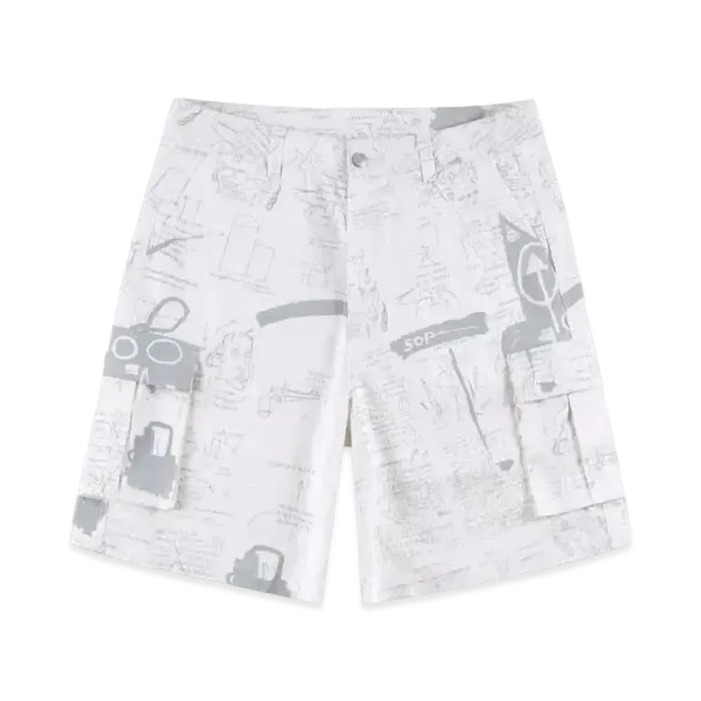 SUPPLIER Basquiat Tuxedo Shorts "White"