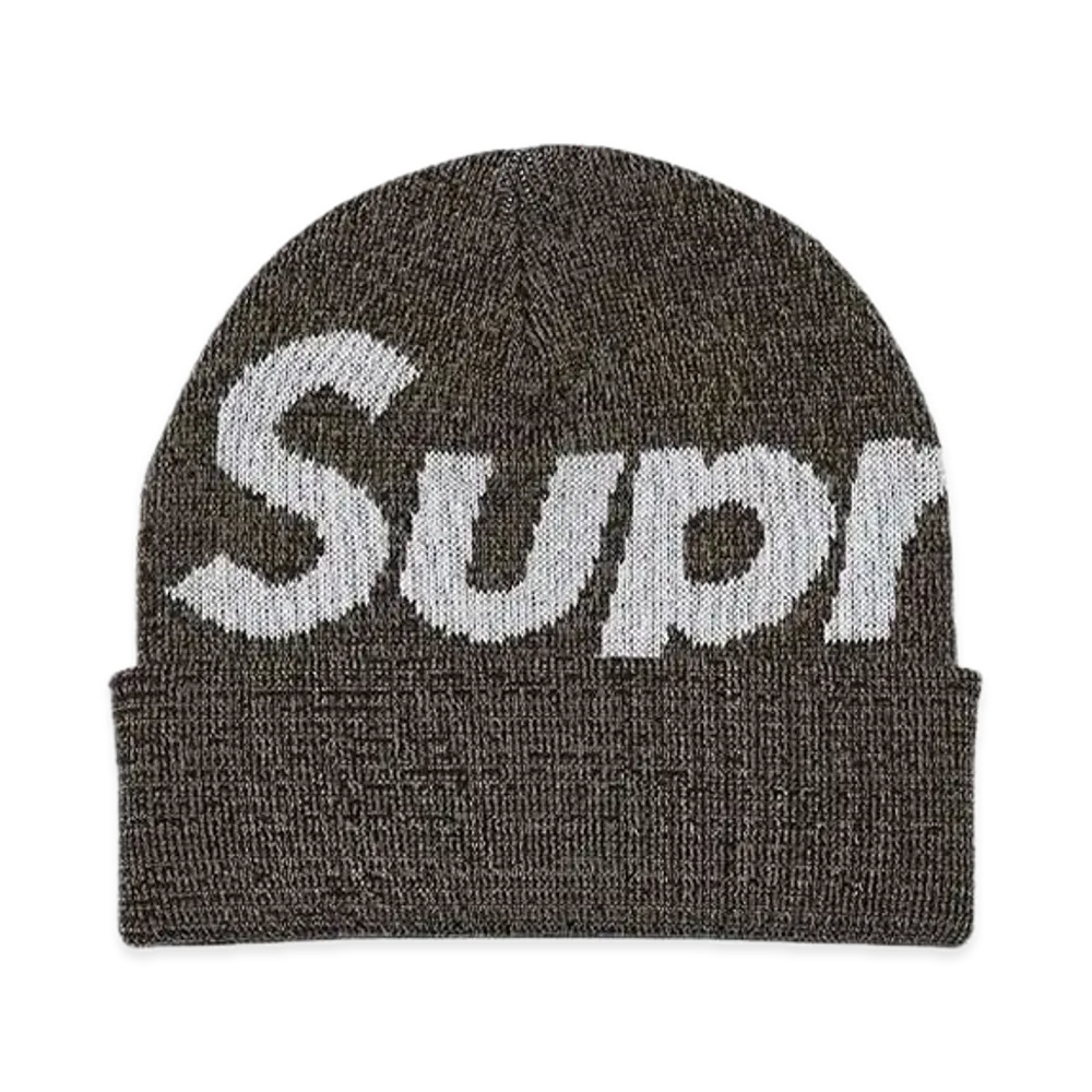 Supreme Big Logo Beanie "Brown Static"