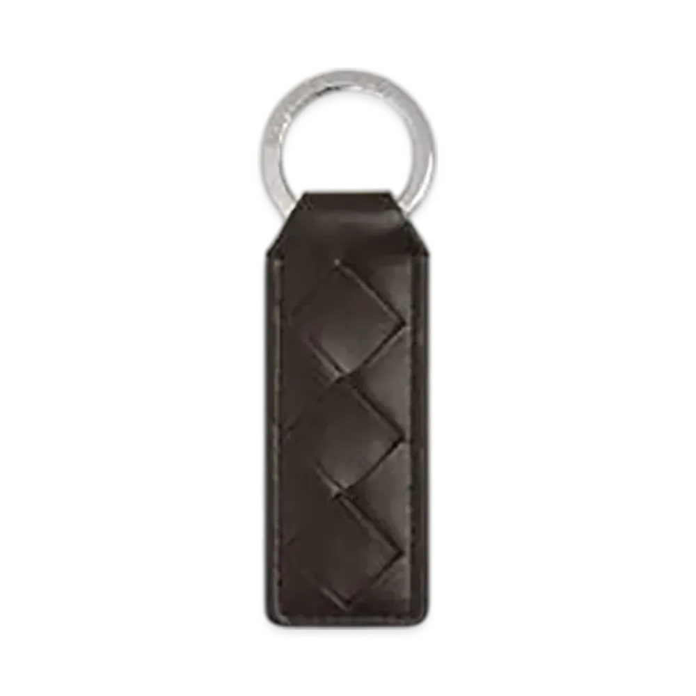 Bottega Veneta Tab Key Ring "Fondente"