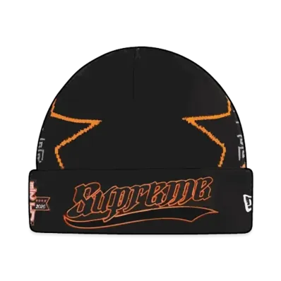 Supreme New Era Stars Beanie "Black"