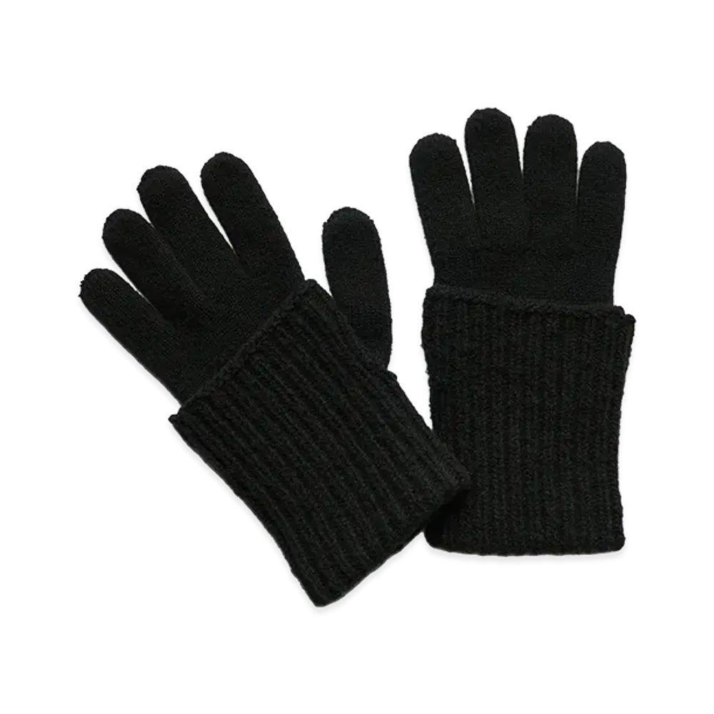 OUR LEGACY Fold Gloves "Slub Twisted Black Wool"
