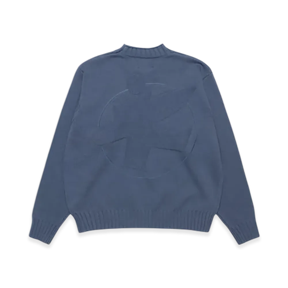 Stussy Surfman Mock Sweater "Washed Blue"