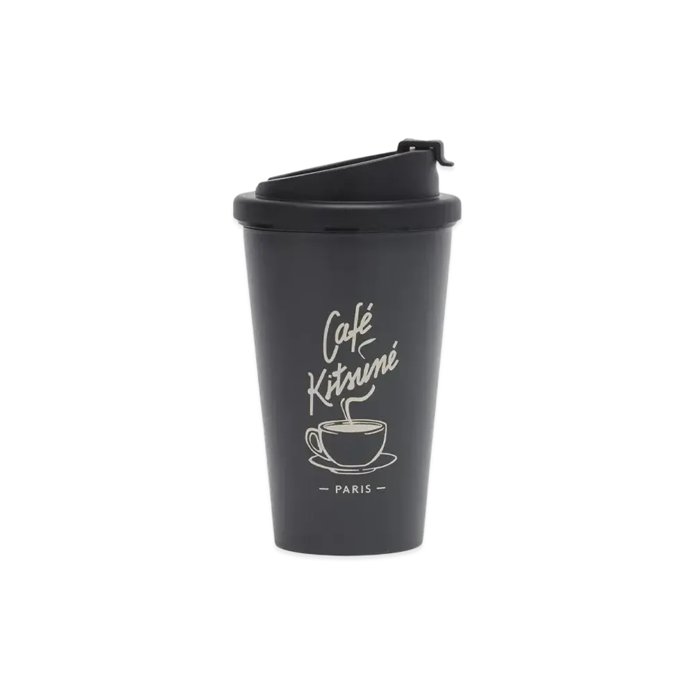 Maison Kitsune Cafe Kitsune Coffee Cup Tumbler "Anthracite"