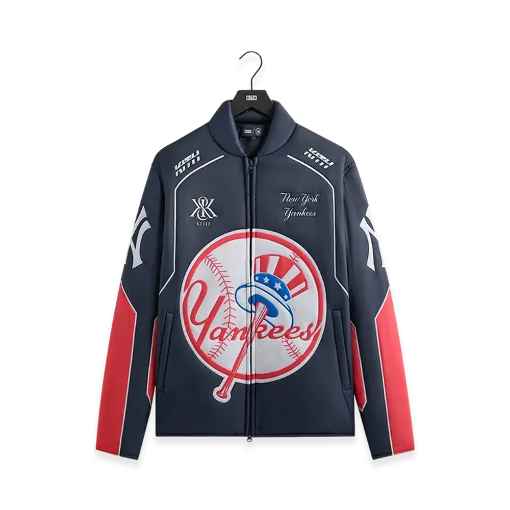 Kith x The New York Yankees Zip Brixton Puffed Shirt Jacket "Nocturnal"