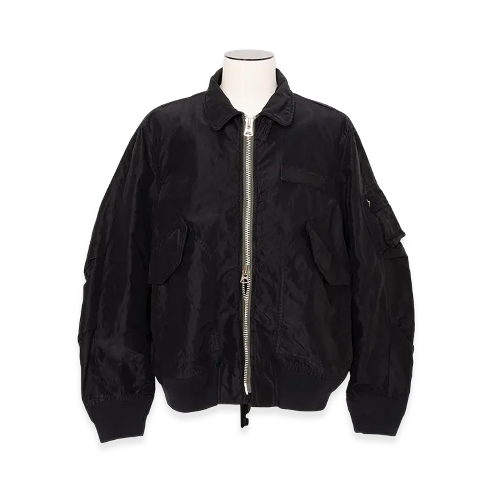 sacai Treated Nylon Twill Blouson "Black"