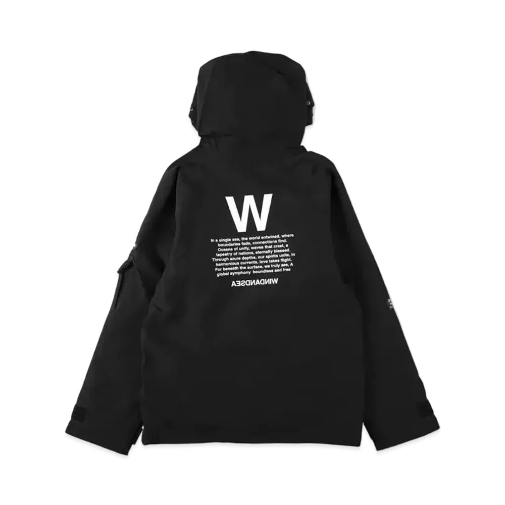 WIND AND SEA W Ecwcs Waterproof Parka "Black"