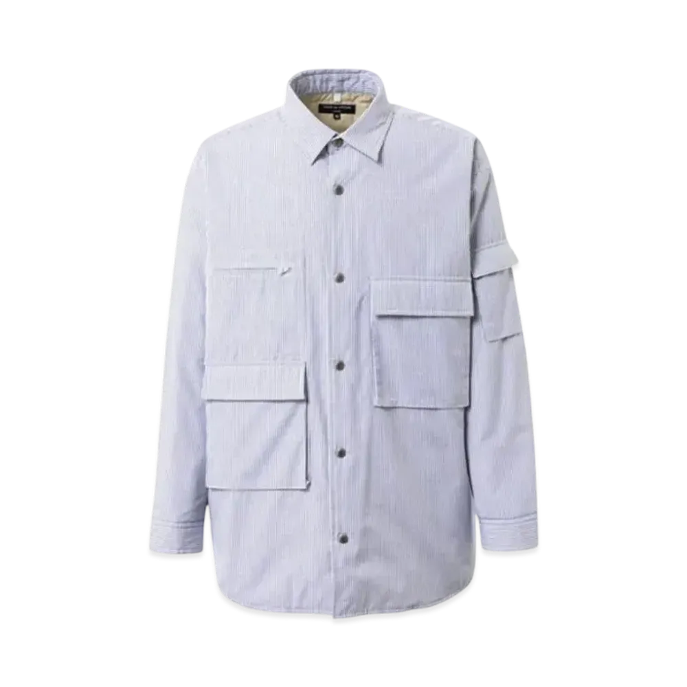 COMME des GARCONS HOMME 24FW Last Delivery Cotton Stripe x Ester Lipcross Quilting Shirt "White"