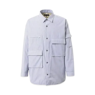 COMME des GARCONS HOMME 24FW Last Delivery Cotton Stripe x Ester Lipcross Quilting Shirt "White"