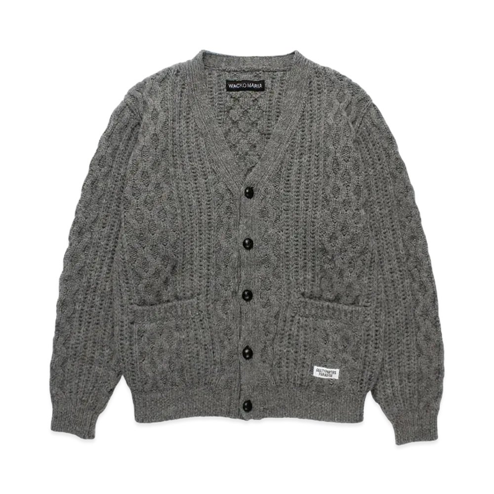 WACKO MARIA Aran Cardigan "Gray"