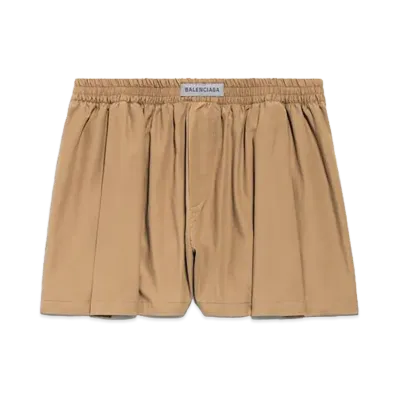 BALENCIAGA Women's A-Line Boxer Shorts "Sand Beige"