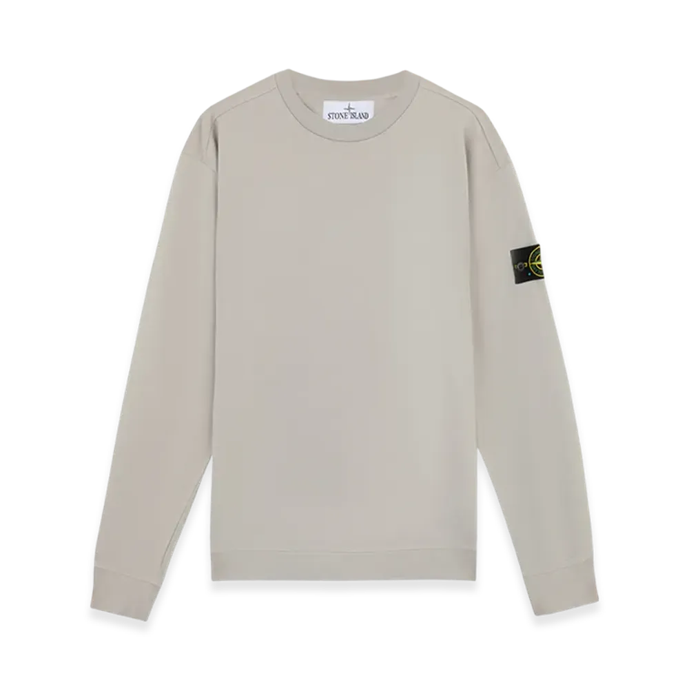 Stone Island 63750 Heavy Cotton Jersey Crewneck Sweatshirt with Ribbing - 24FW "Grey"
