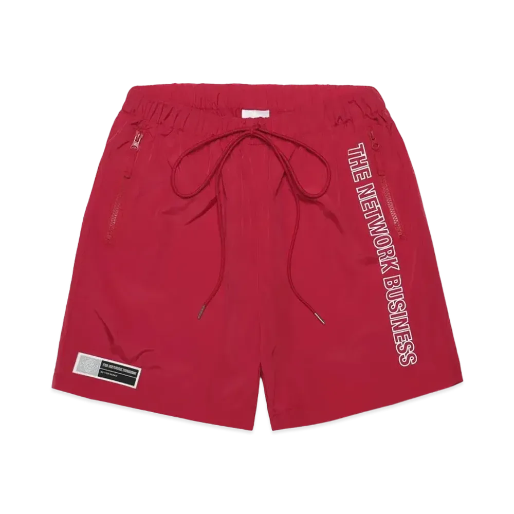 THE NETWORK BUSINESS Nylon Short Pants "Red" TNBP011-0241
