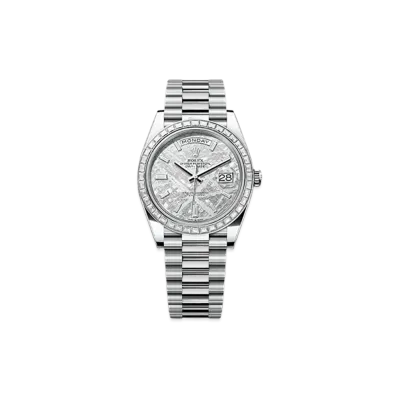 ROLEX Day-Date 40mm Platinum Diamond 228396TBR "Meteorite"