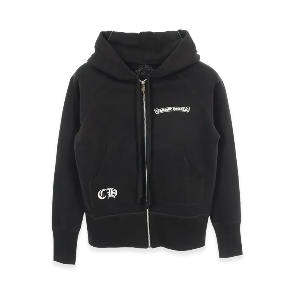 Chrome Hearts Fleurknee Multi Logo Zip Up Hoodie "Black"