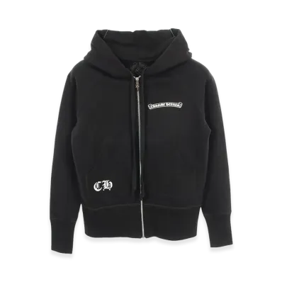 Chrome Hearts Fleurknee Multi Logo Zip Up Hoodie "Black"