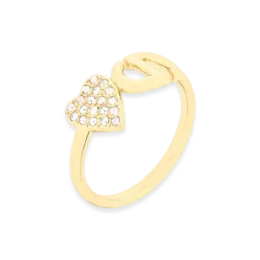 Dior CD Navy Ring Metal and Crystals "Gold/Silver"