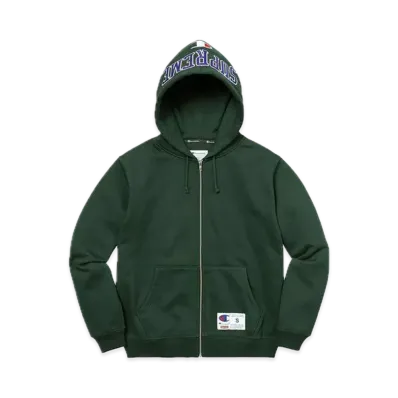 Supreme x Champion Arc Logo Zip Up Sweat "Dark Green"