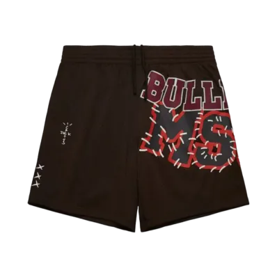 Travis Scott x M&N x Mississippi State University Shorts "Brown"