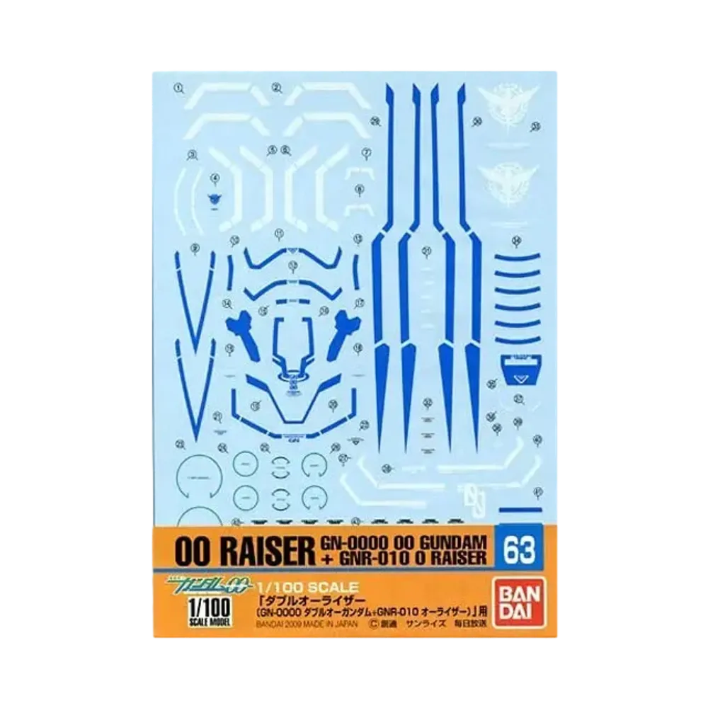 Gundam Decal No.63 MG 1/100 00 Raiser