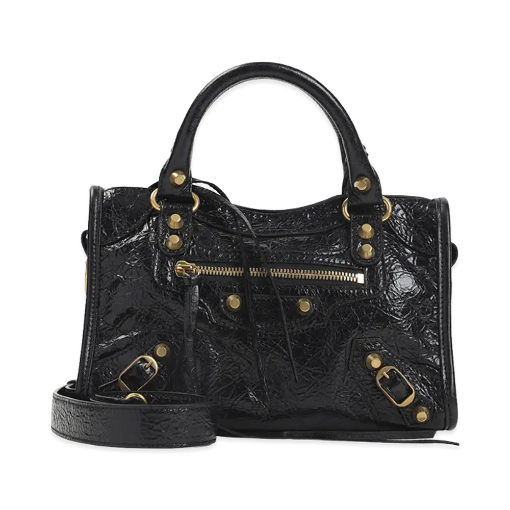 BALENCIAGA Women's Le City Mini Shoulder Bag "Black"