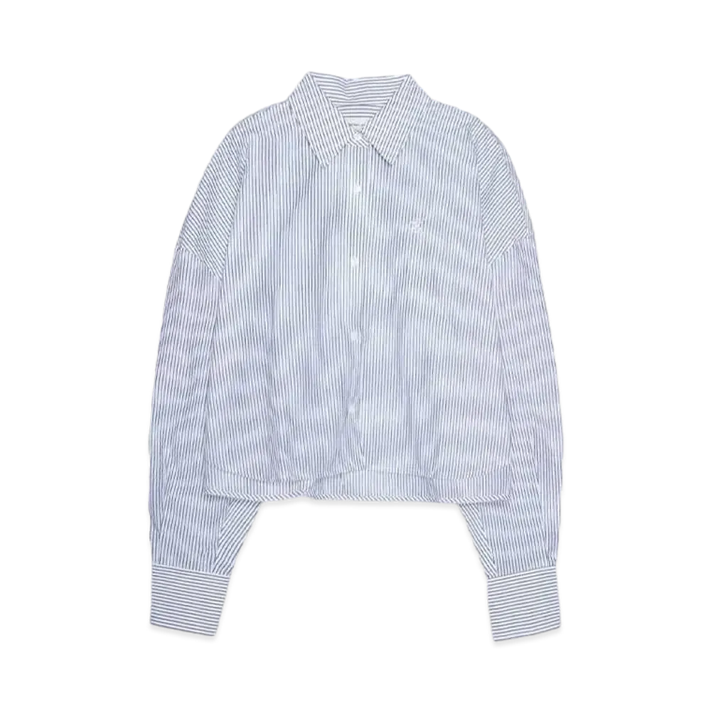 Calvin Klein Jeans A-CROPPED FASHION SHIRT "CHAMBRAY BLUE / WHITE STRIPE"