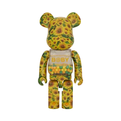 MEDICOM TOY "BEARBRICK" My First Bearbrick Baby Sunflower 1000%