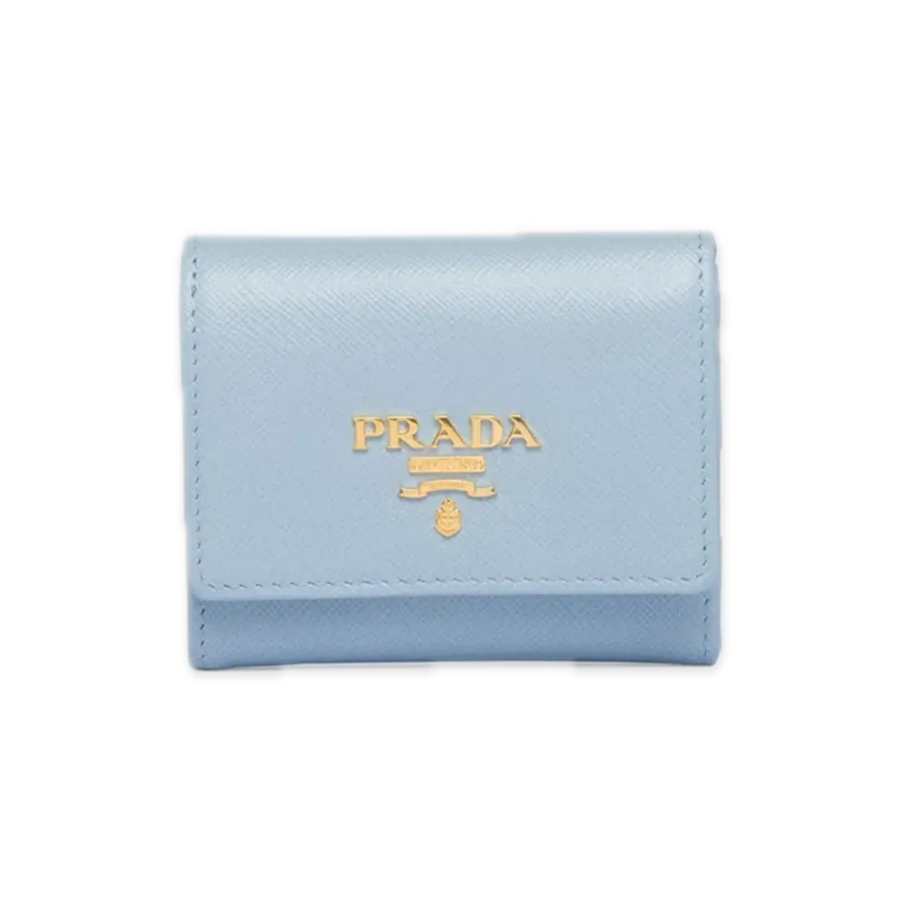 PRADA Saffiano Multicolor Wallet "Light Blue/Blue"