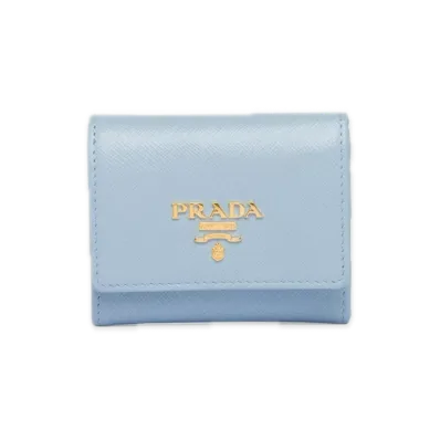 PRADA Saffiano Multicolor Wallet "Light Blue/Blue"