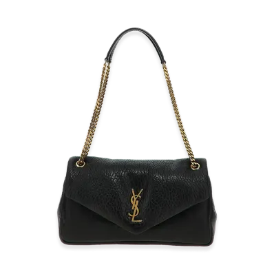 Saint Laurent Women's Calypso Medium Shoulder Bag "Black"
