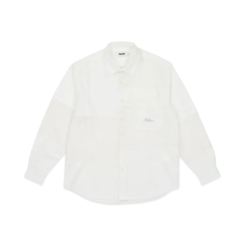 PALACE Crochet Patchwork Shirt "White"