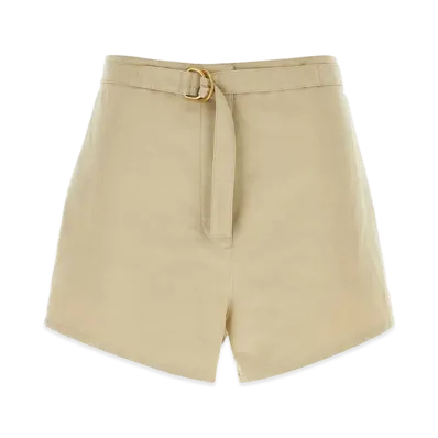 PRADA Women's Cotton Blend Shorts "Beige"