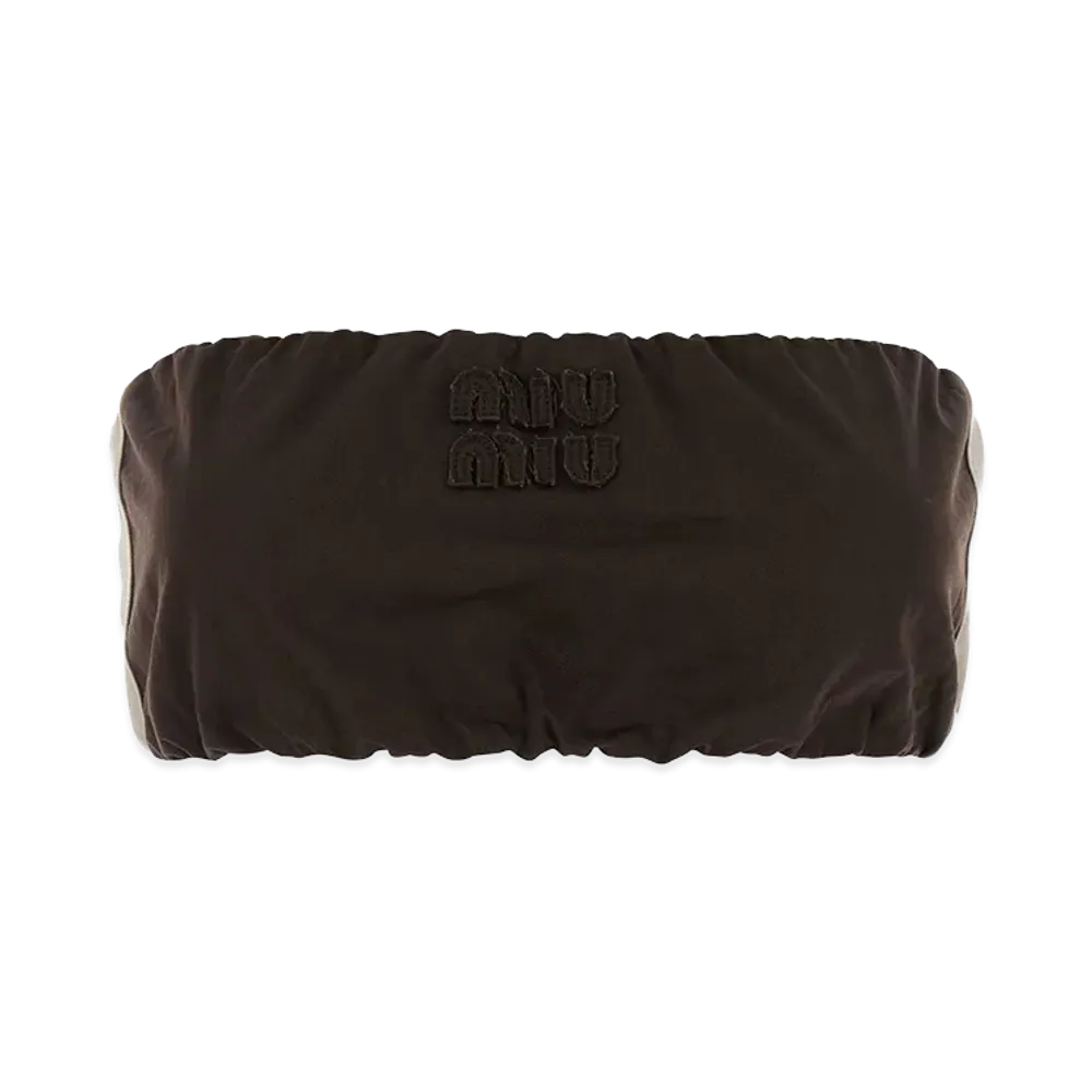 MIU MIU Women's Twill Top "Brown"