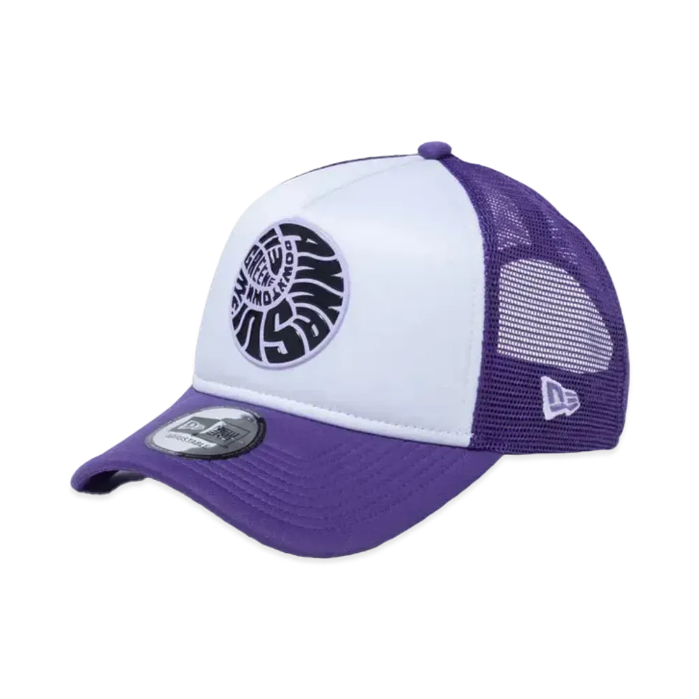 NEW ERA x ANNA SUI 9FORTY A-Frame Tracker Circle Patch "White/Purple"