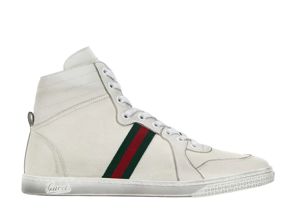 GUCCI Women's Chalk Nappa Leather Sneakers "White"