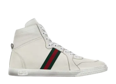GUCCI Women's Chalk Nappa Leather Sneakers "White"