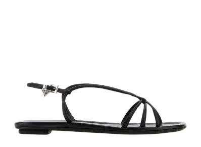 PRADA Women's Leather Sandals "Black"