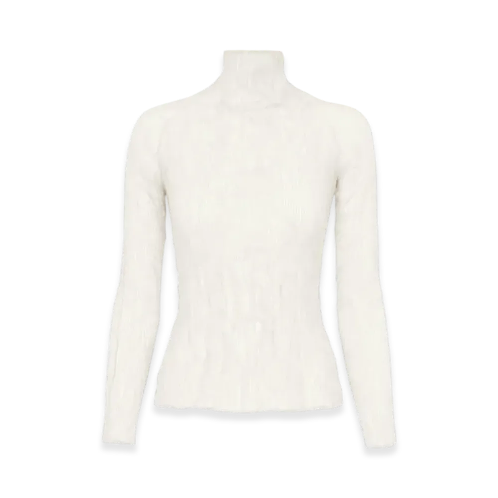 ISSEY MIYAKE Chiffon Twist BK/WT-56 "White"