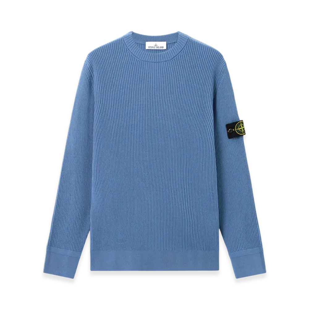 Stone Island 5100053 Full Rib RWS Wool "Steel Blue"