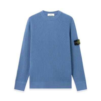Stone Island 5100053 Full Rib RWS Wool "Steel Blue"