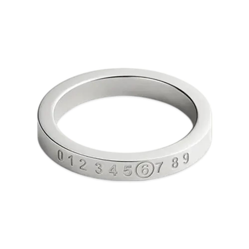 MM6 Maison Margiela Numeric Minimal Signature Ring "Silver"