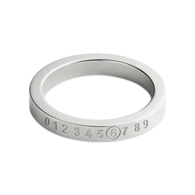 MM6 Maison Margiela Numeric Minimal Signature Ring "Silver"