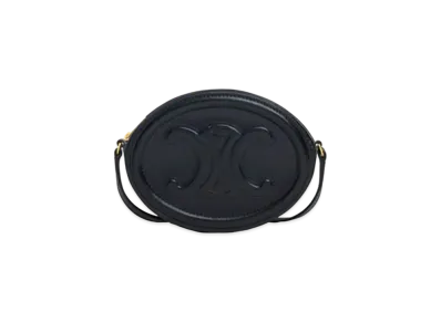 CELINE Crossbody Oval Purse In Smooth Calfskin "Black"