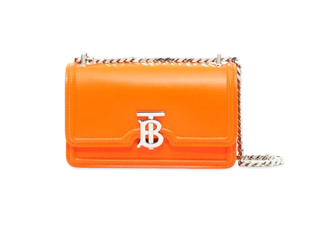 Burberry Mini Leather Chain TB Bag "Orange"