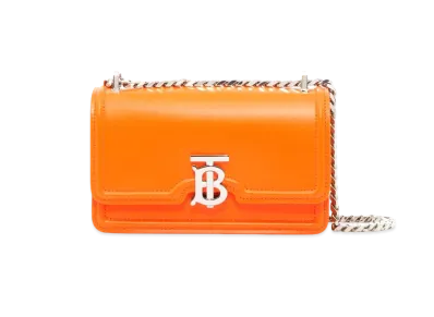 Burberry Mini Leather Chain TB Bag "Orange"