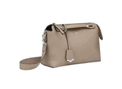 FENDI By The Way Medium Leather Boston Bag "Dove gray"