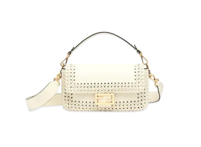 FENDI Baguette Leather Bag "White"