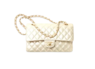 CHANEL Classic Hand Bag Metallic Lambskin "Gold"